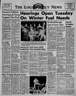 Logan daily newspaper logan ohio - The Logan Daily News (Logan, Ohio) 1938-Current; Dates of Publication 1938-current; Created / Published Logan, Ohio : R. Kenneth Kerr, 1938- ... 